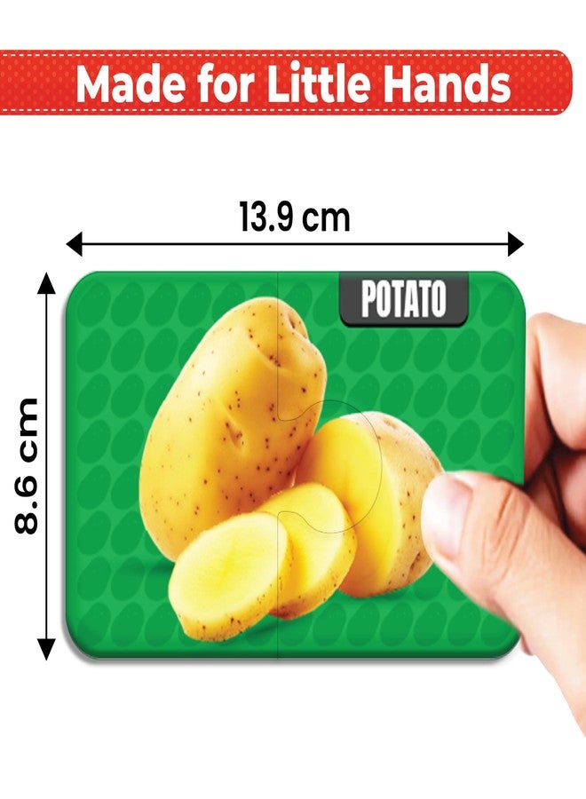 Funtad My Starter Jigsaw Puzzle - Vegetables & Colors| 2-Piece Puzzle for Kids Age 2,3,& 4 yrs| Montessori Educational Toy Set of 20 Puzzle, 40 Big Pieces| Return & Birthday Gift for Boys & Girls - Image 4